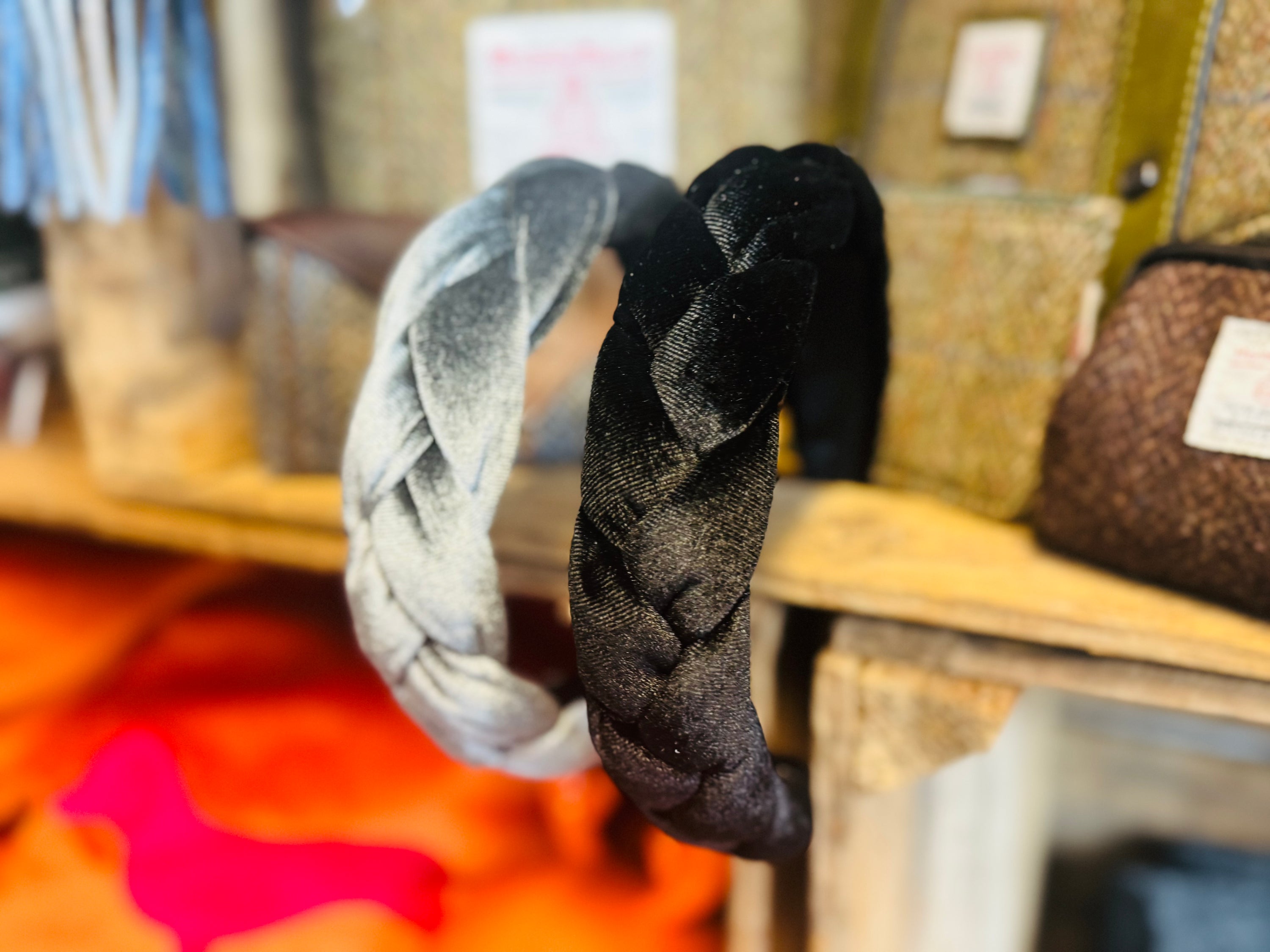 Wiesn Haarreif Samt -Grey-