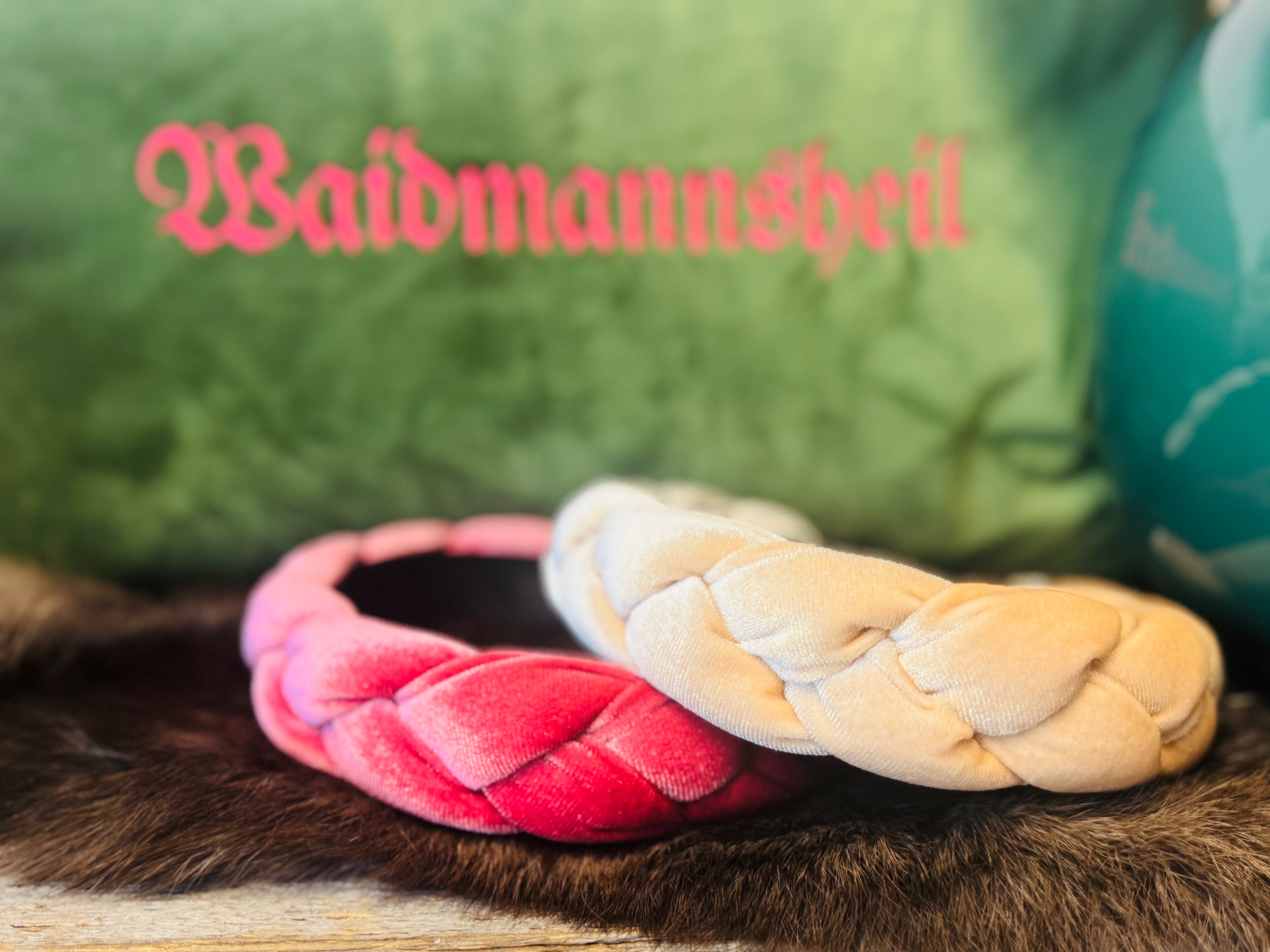 Wiesn Haarreif Samt -Rosy-