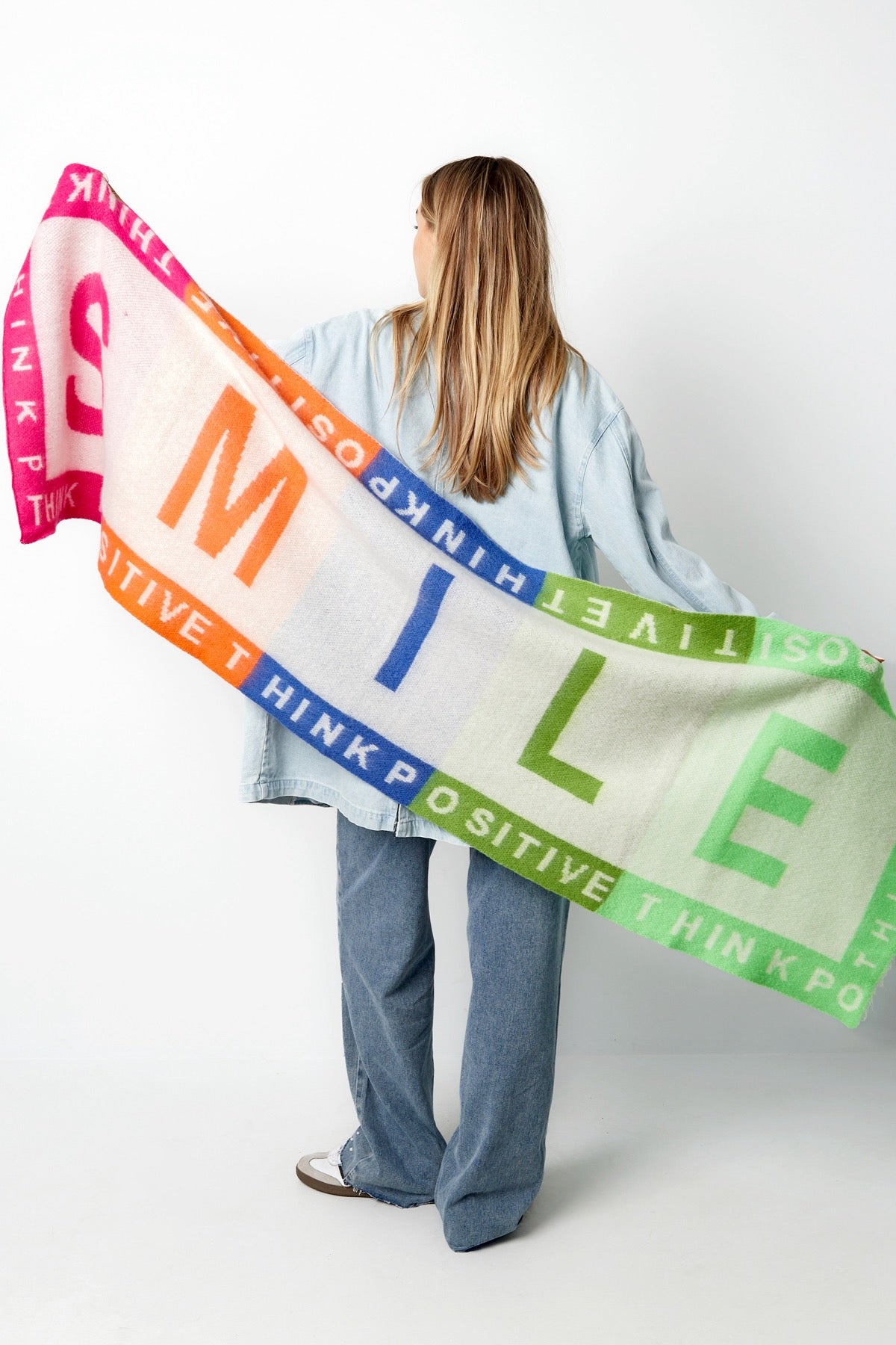 Schal Think positive // Smile Creme