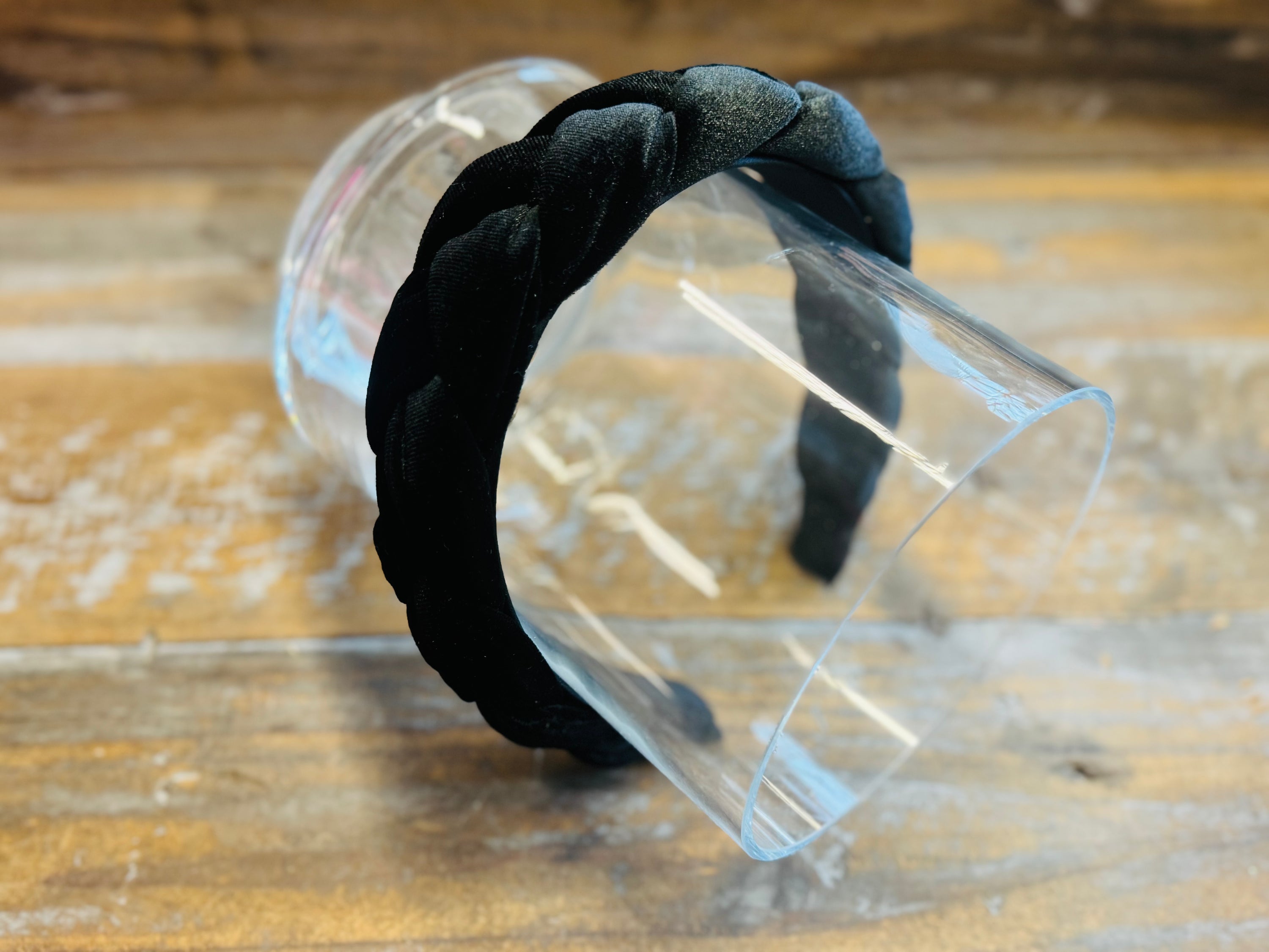 Wiesn Haarreif Samt -schwarz-