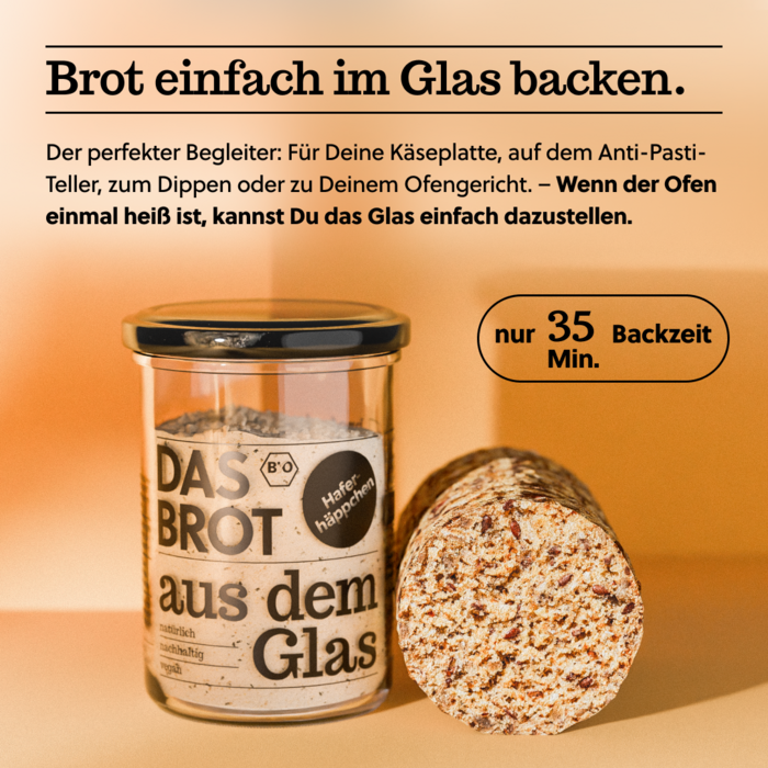 Bio-Brotbackmischung im Glas "Haferhäppchen" (200 g)