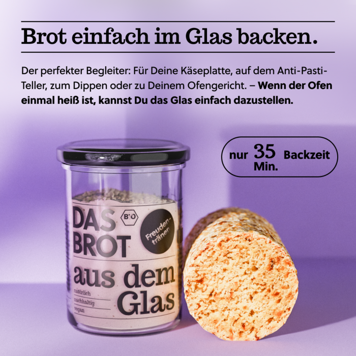 Bio-Brotbackmischung im Glas "Freudentränen" (200 g)
