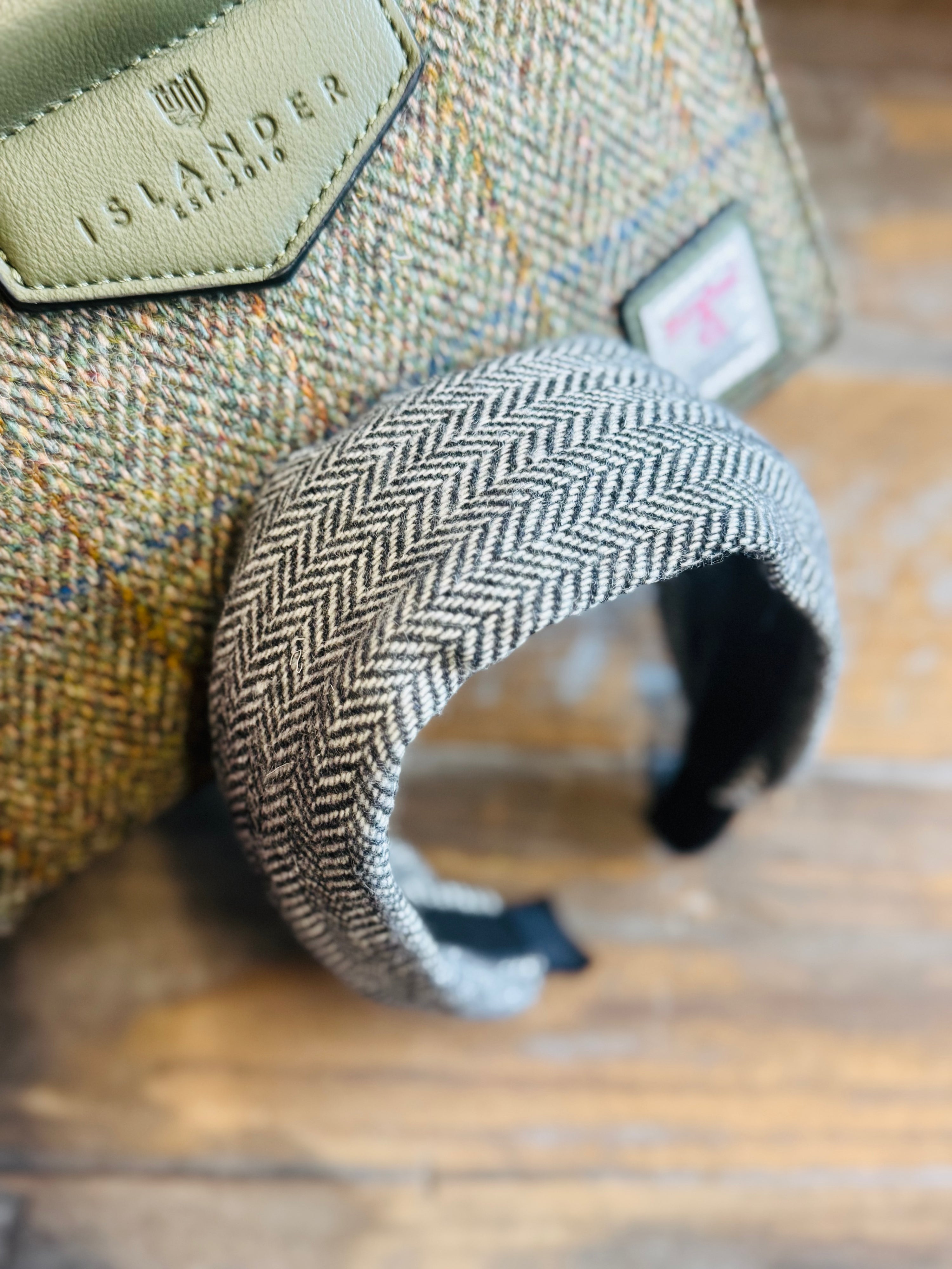 Tweed Haarreif -Schwarz/Weiß-