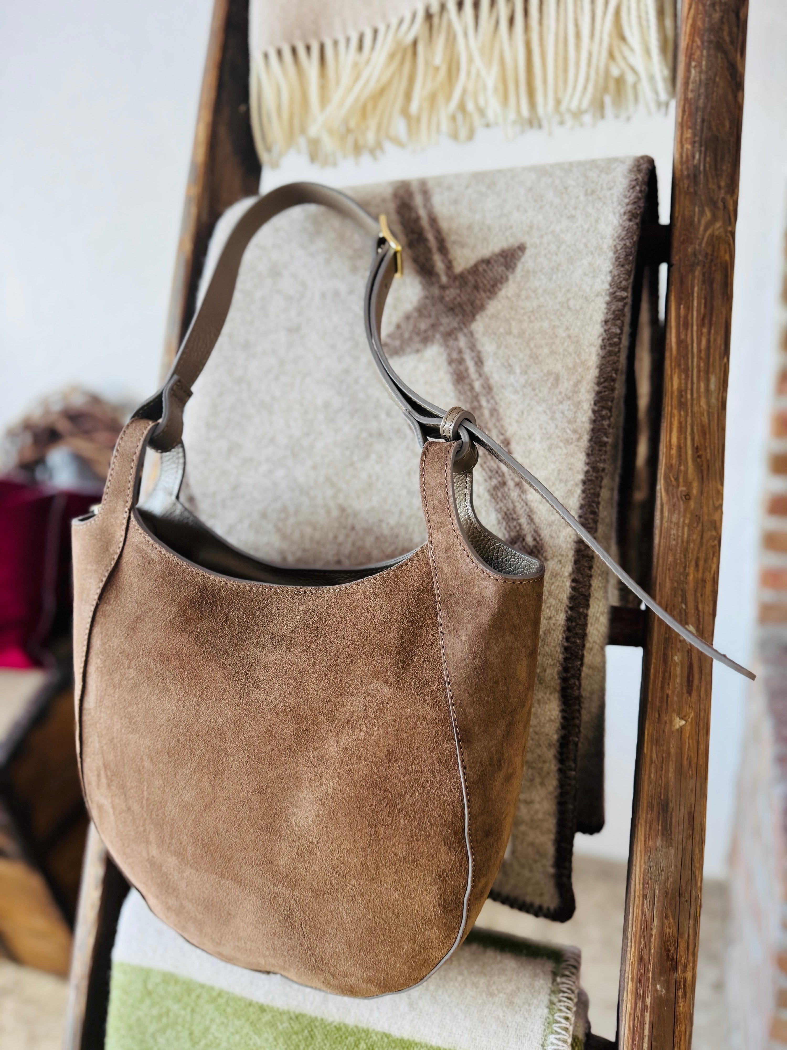 Wildleder Bag Kitzbühel -Beige-