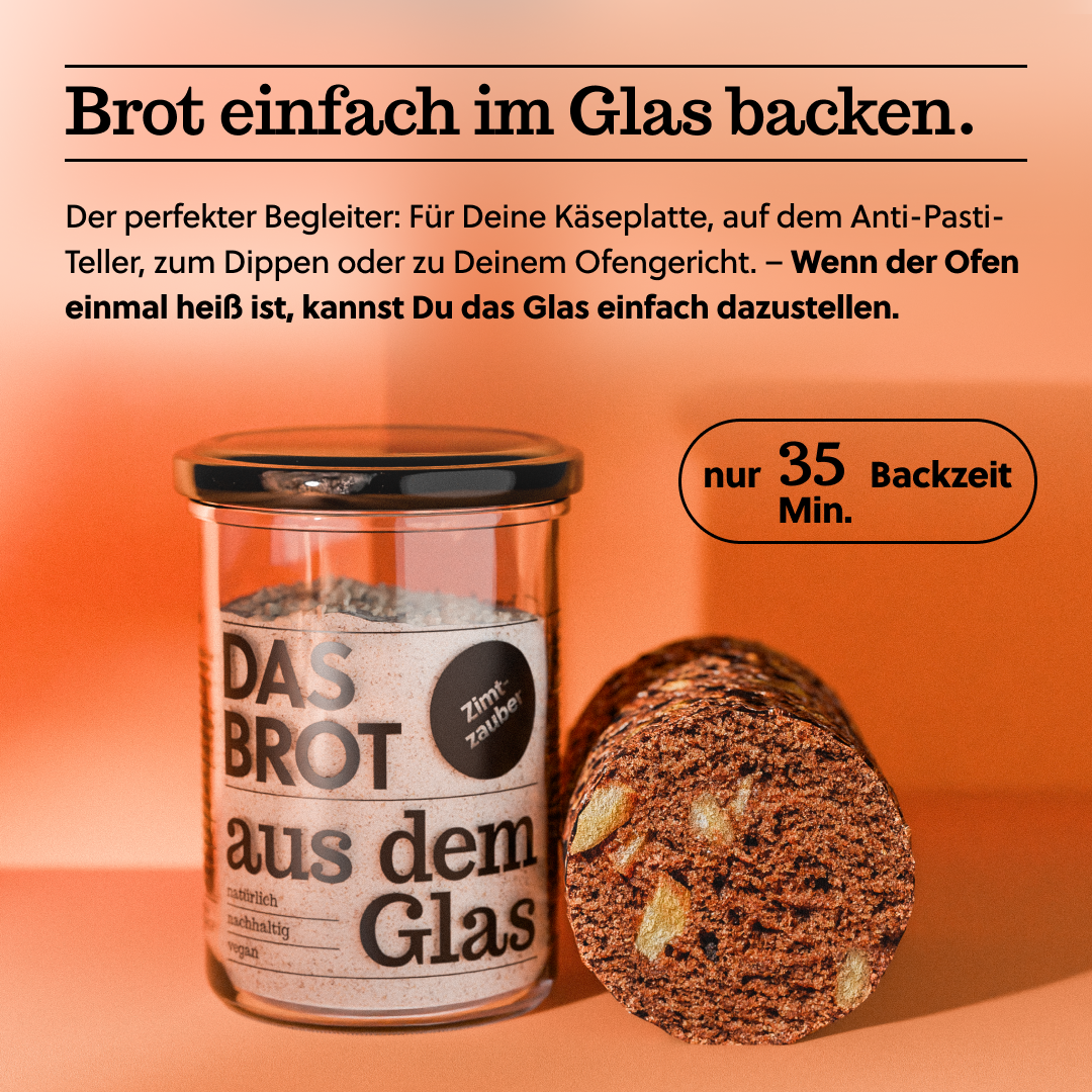 Bio-Brotbackmischung im Glas "Zimtzauber" (200 g)