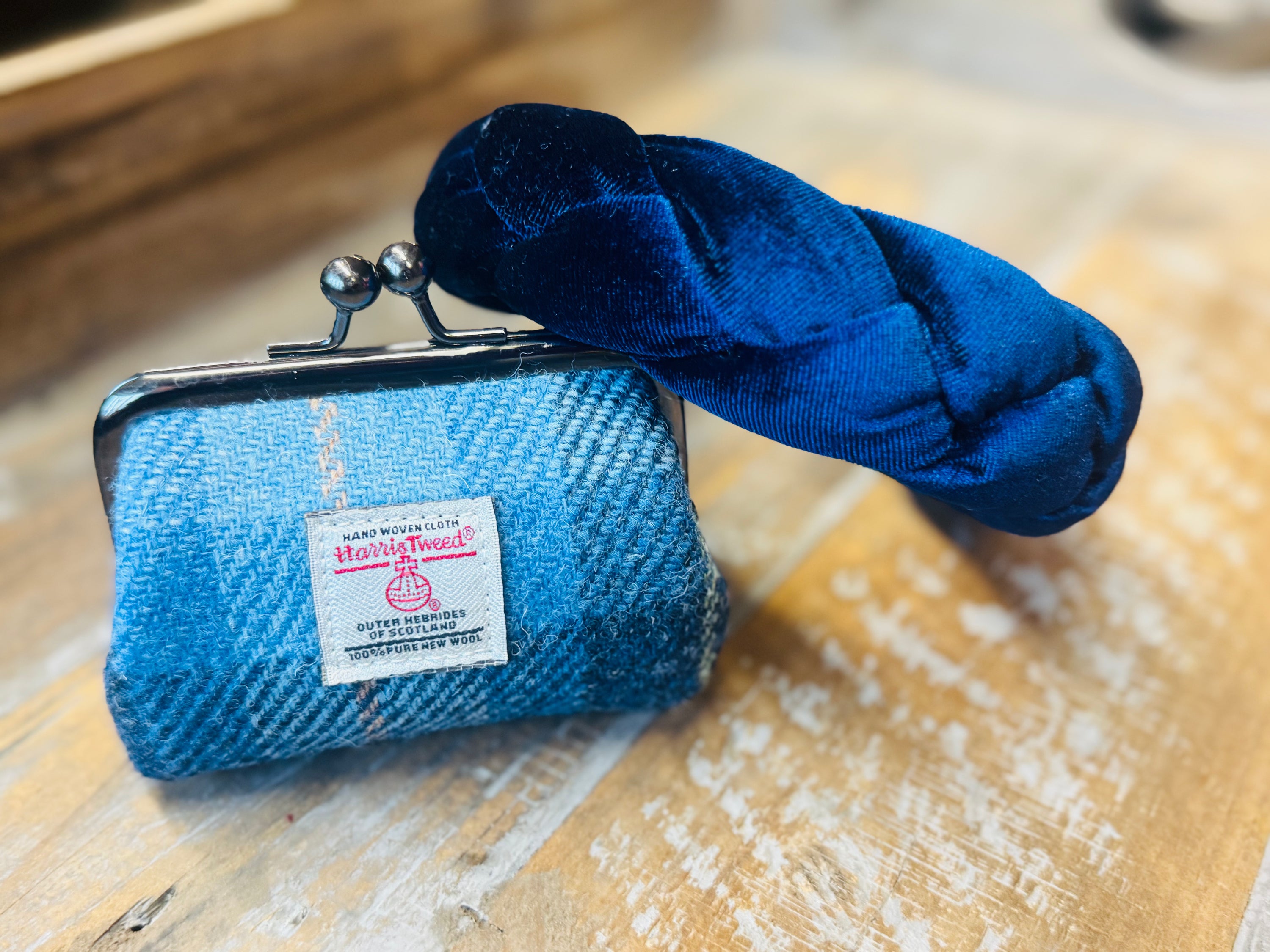 Wiesn Haarreif Samt -navy-