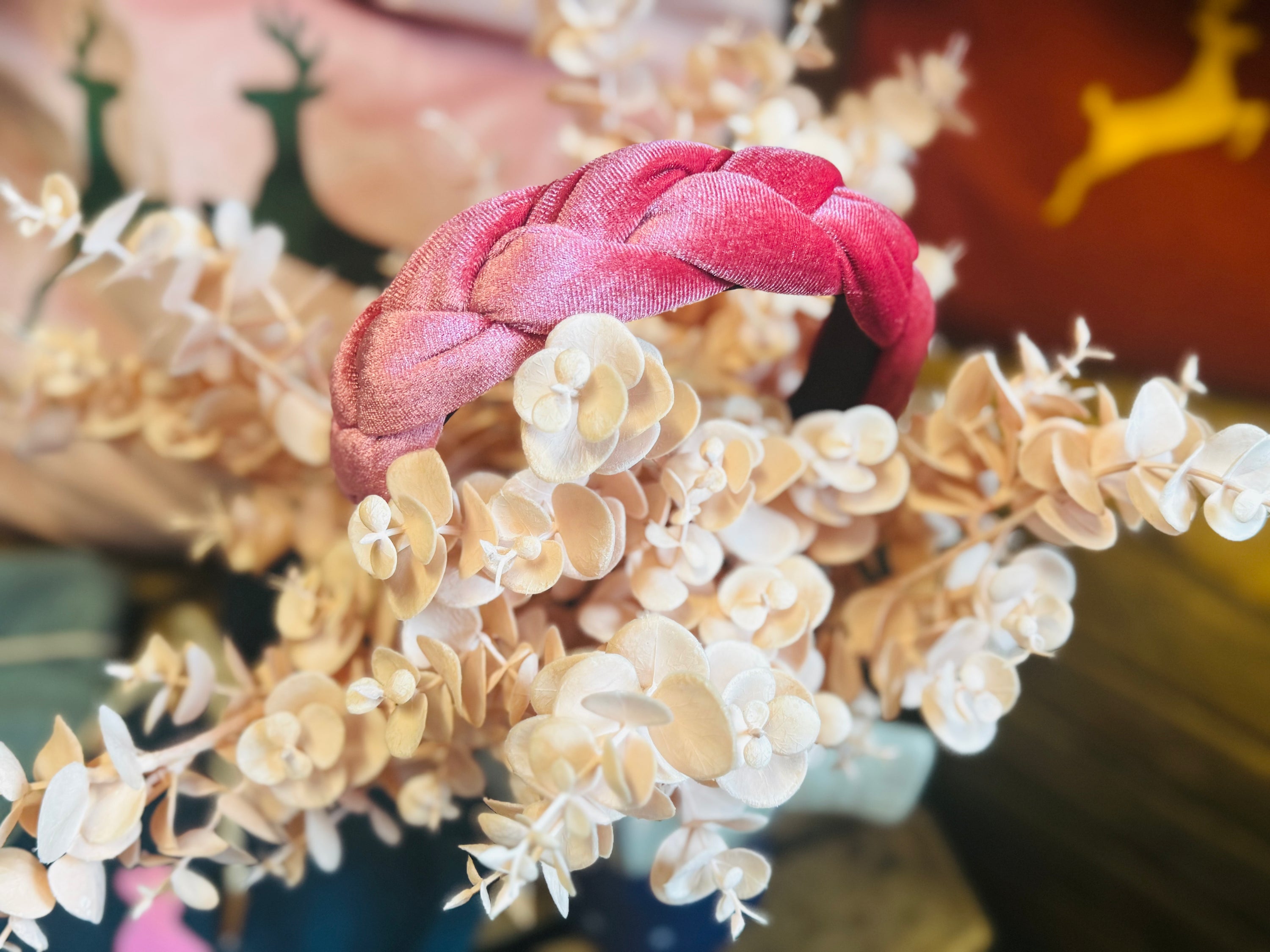 Wiesn Haarreif Samt -Rosy-