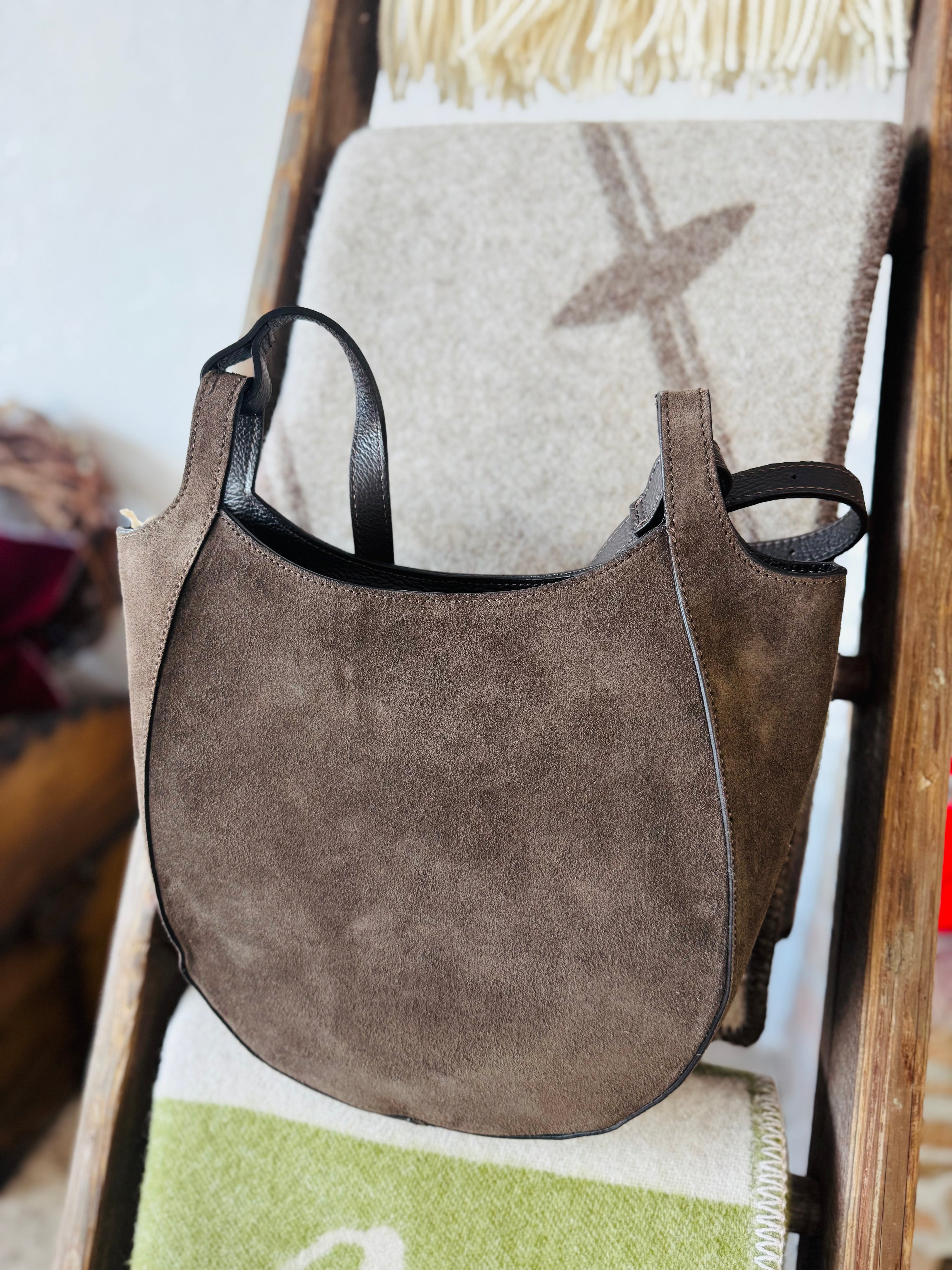 Wildleder Bag Kitzbühel -Taupe-