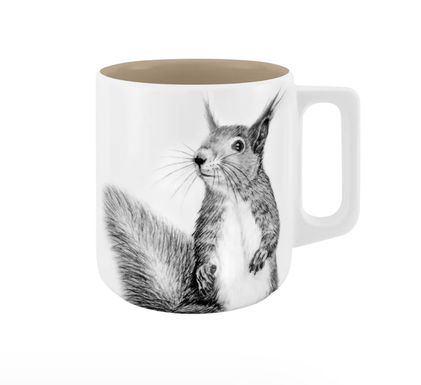 Becher mit Henkel - Eichhörnchen // Farbe Zuckersüße Mokkatorte