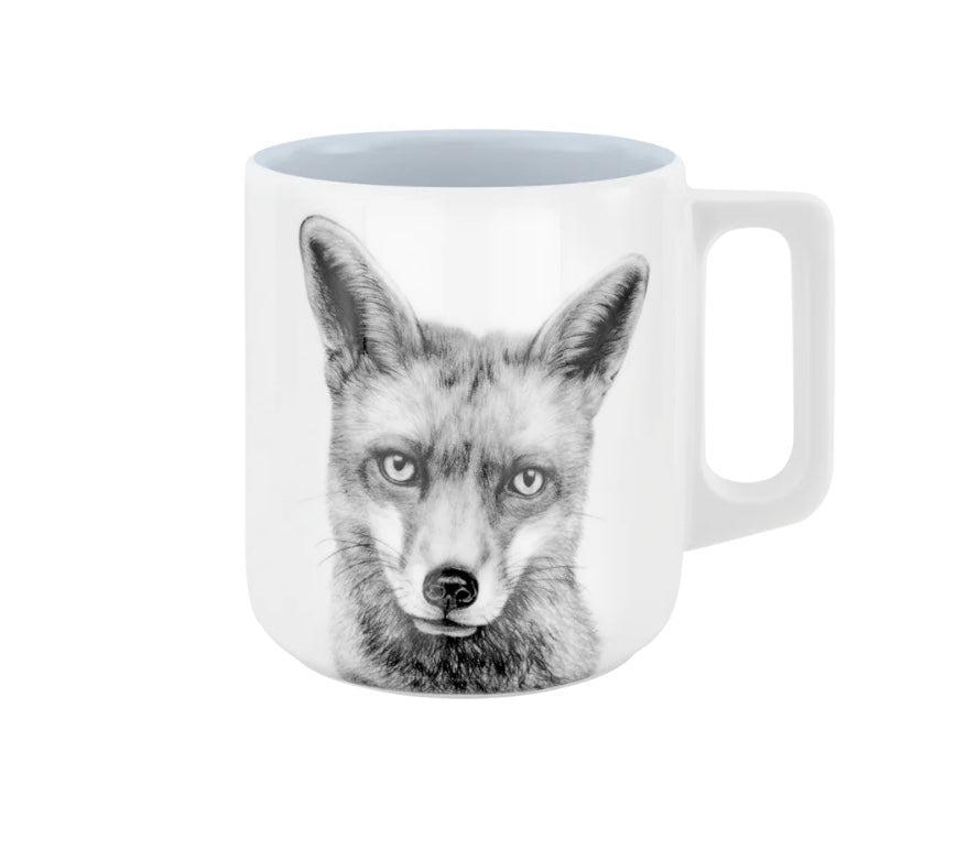 Becher mit Henkel - Fuchs // Farbe Raureif