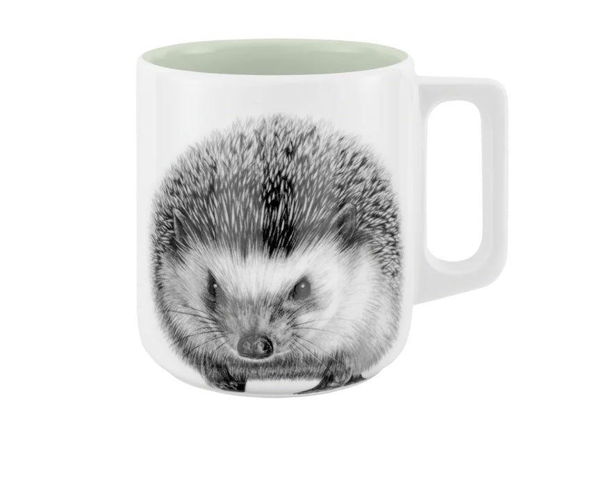 Becher mit Henkel - Igel // Farbe Nebelwiesen