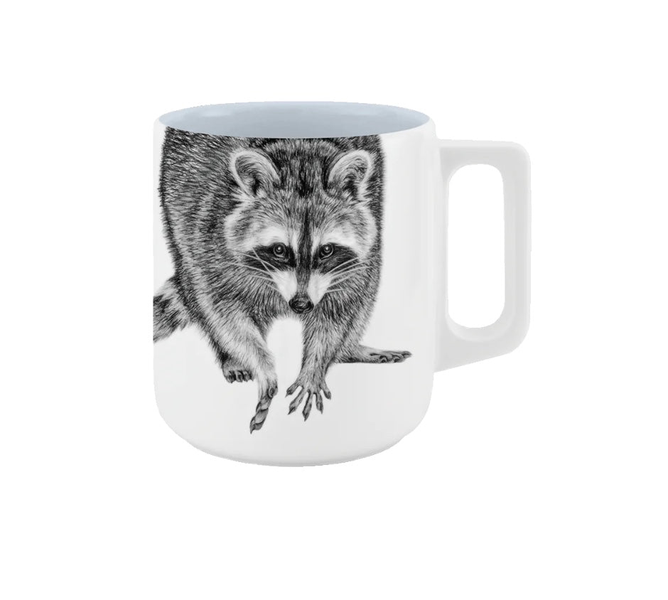 Becher mit Henkel - Waschbär// Farbe Raureif