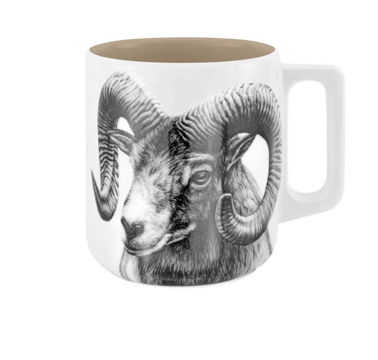 Becher mit Henkel - Widder// Farbe Zuckersüße Mokkatorte