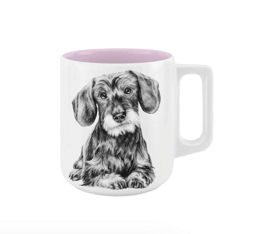 Becher mit Henkel - Dackel// Farbe Die schönste Mütze