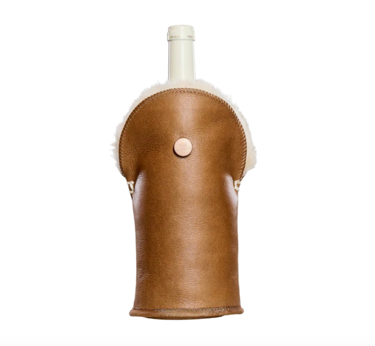 Nappaleder Flaschenkühler // Wein & Wasser -Sand-