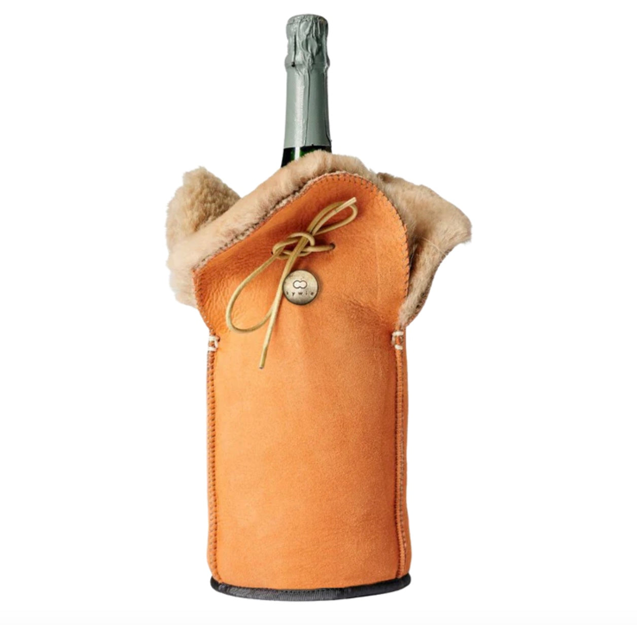 MAGNUM Wildleder Flaschenkühler // Wein, Champagner für 1,5l  -Orangy-