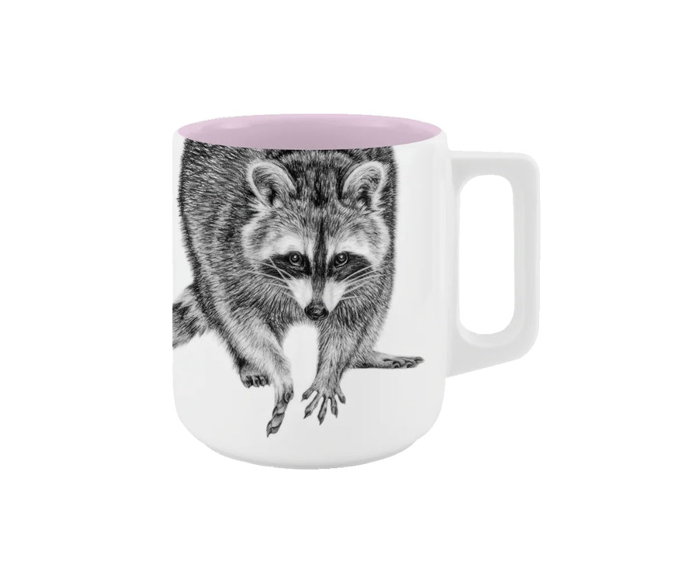 Becher mit Henkel - Waschbär// Farbe Die schönste Mütze