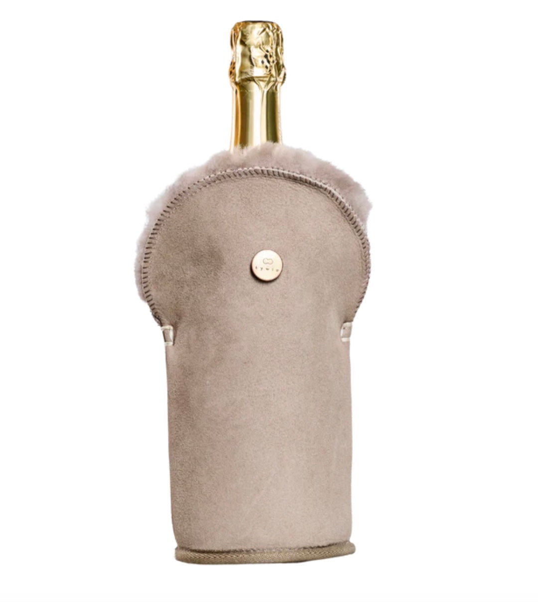 Wildleder Flaschenkühler // Wein & Wasser -Stone-