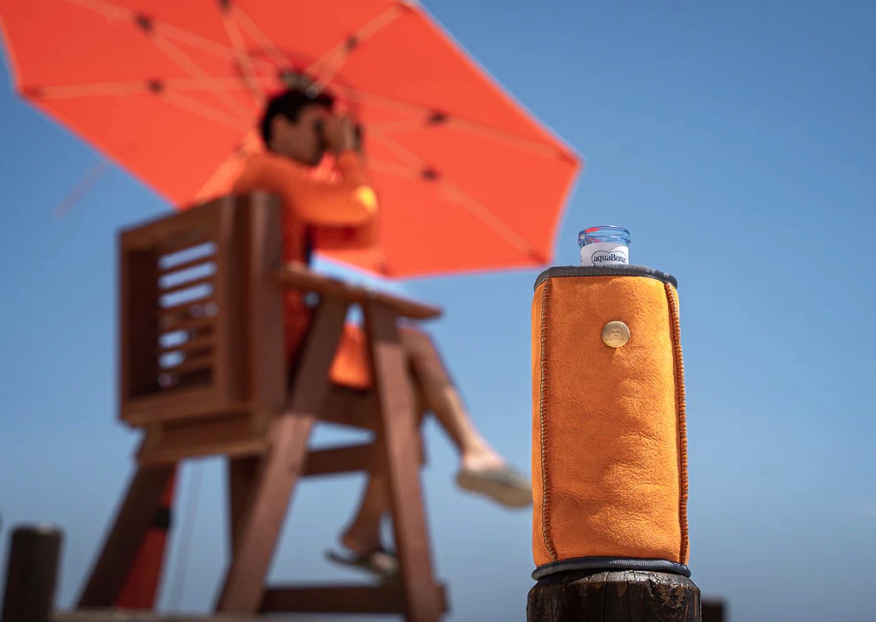 Weinkühler aus Wildleder -Orangy-