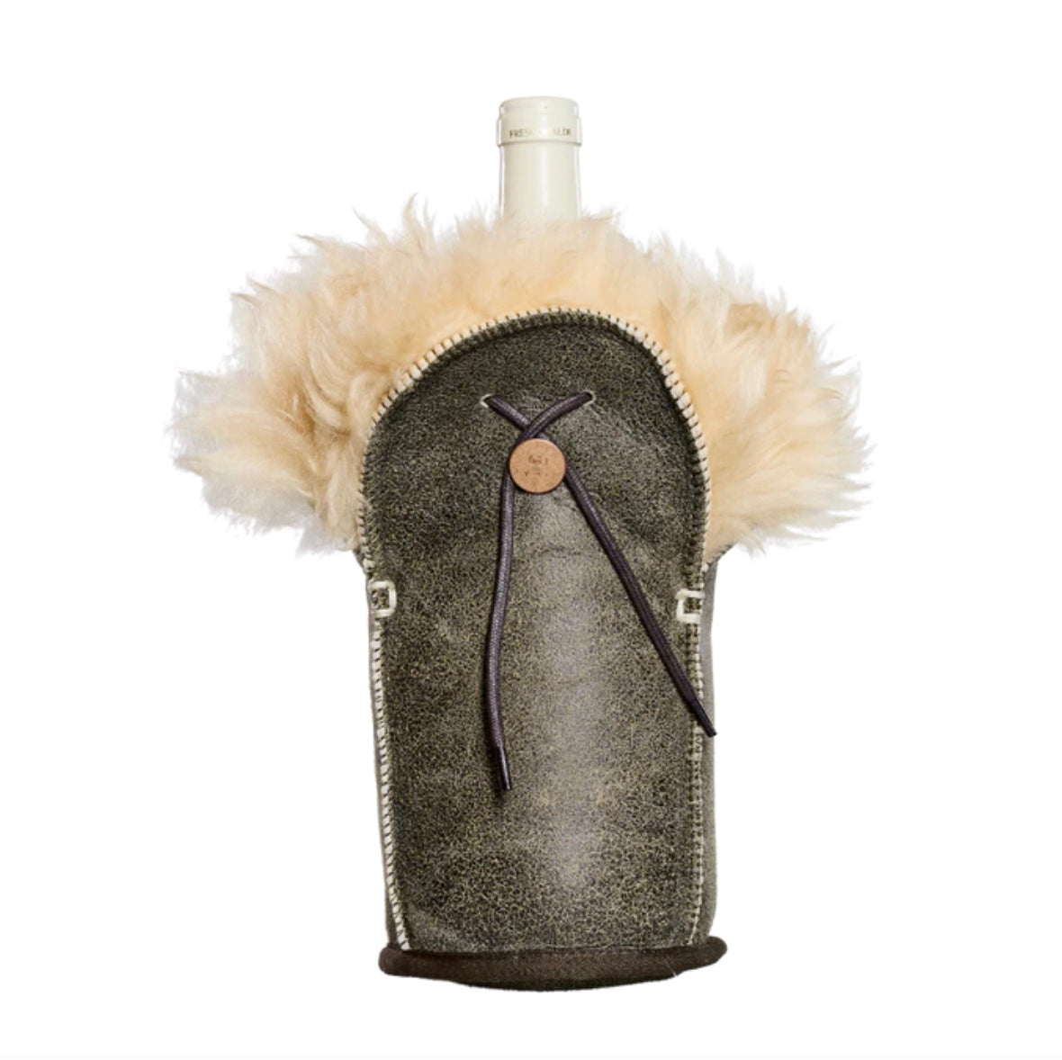 Wildleder Flaschenkühler // Wein, Champagner, Wasser -Fluffy Stone-