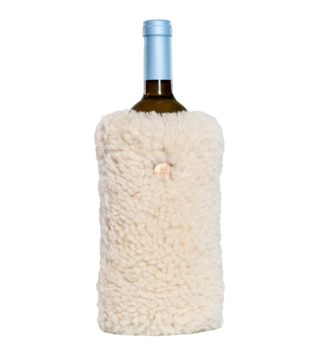 Wein & Wasser Flaschenkühler -Wooly Natur-