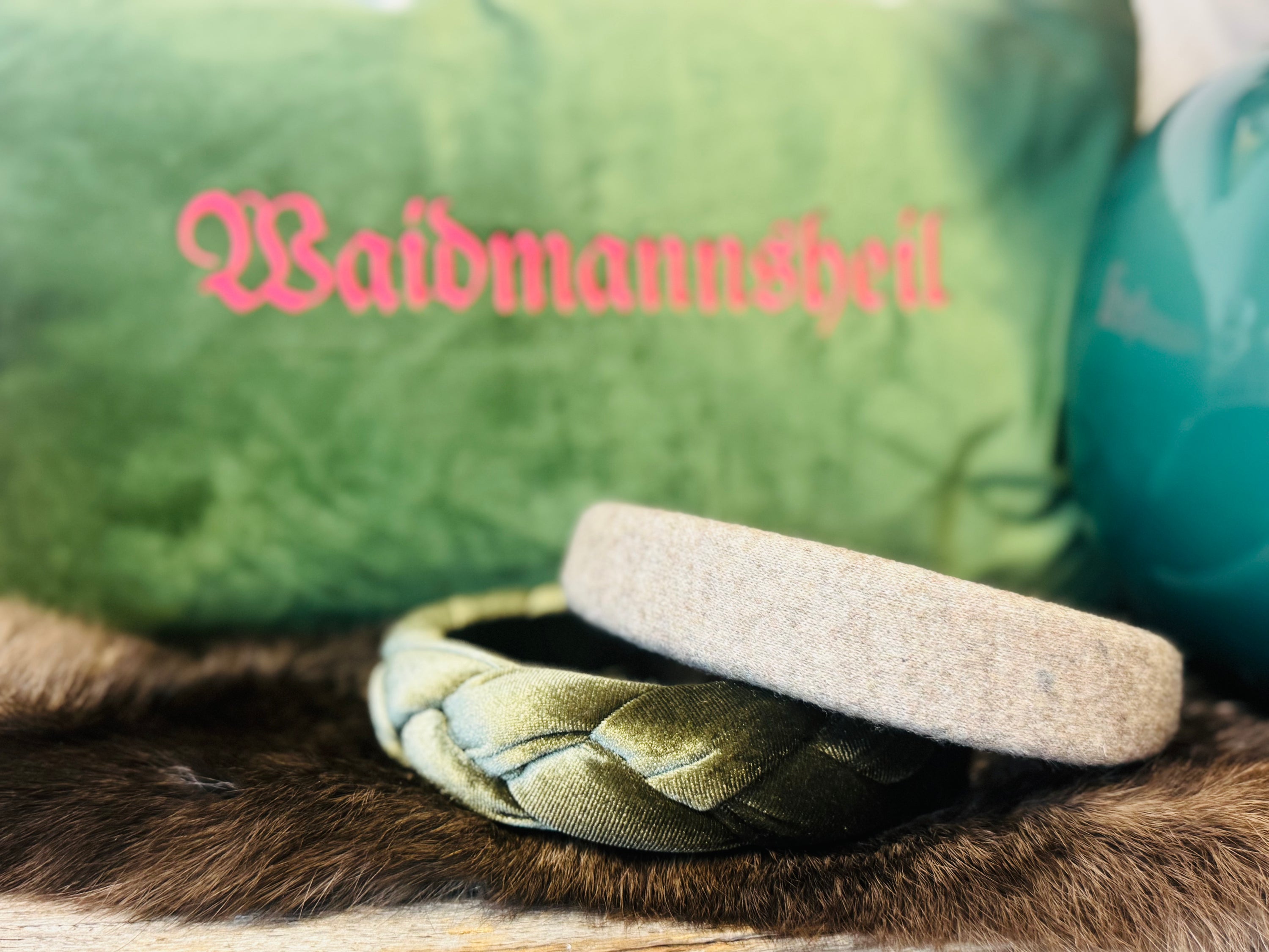 Wooly Haarreif -Beige-