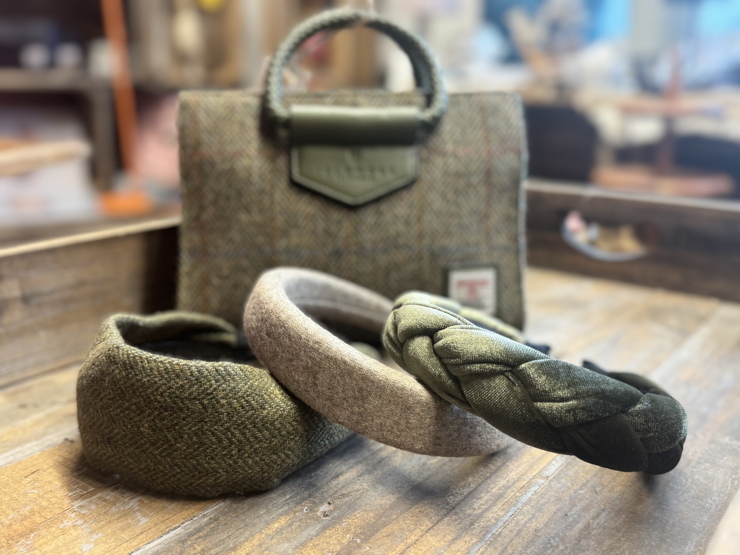 Wiesn Haarreif Samt -Hunting Green-