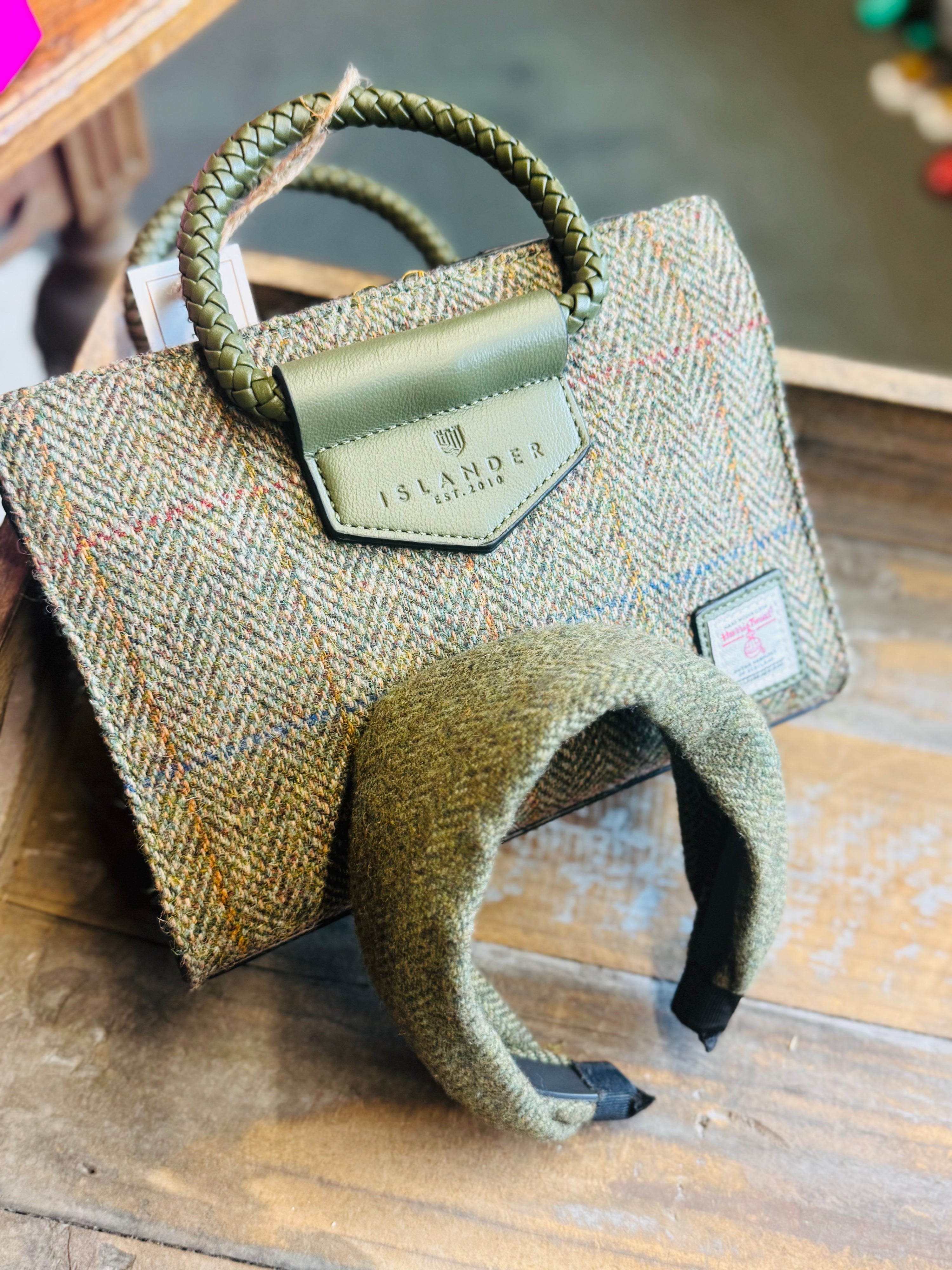 Tweed Haarreif -Hunting Green-