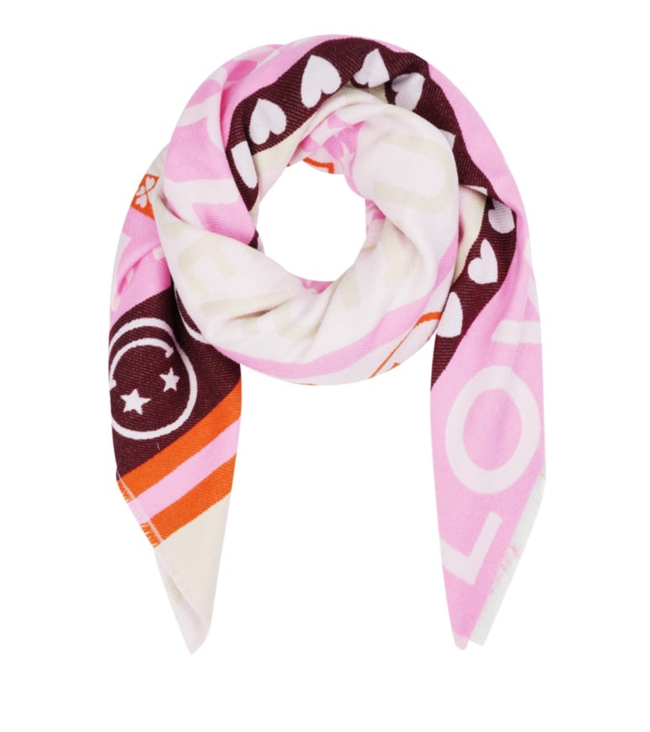 Happy Love Forever Schal Lila