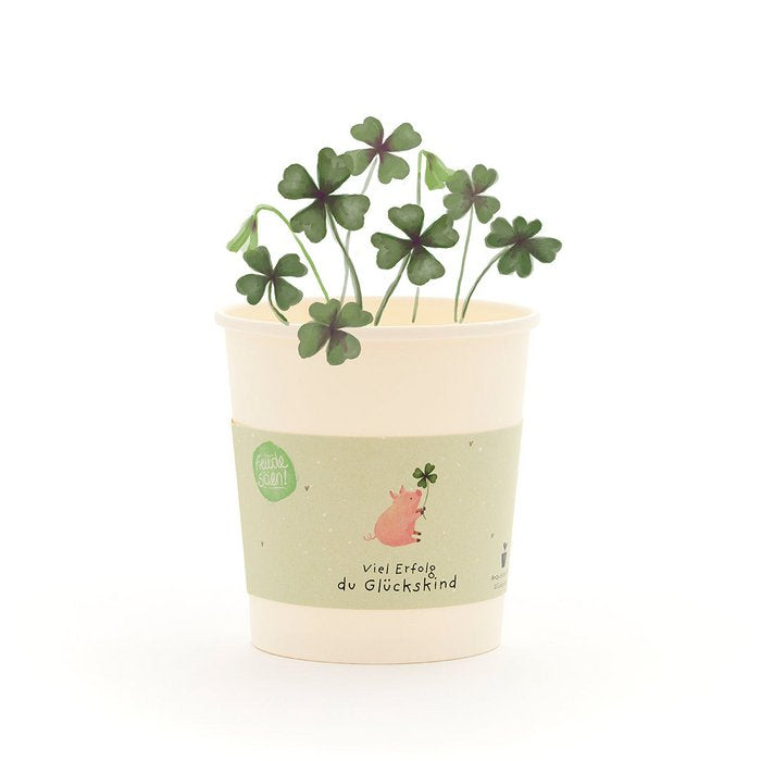 Blumenbecher - Viel Erfolg du Glückskind