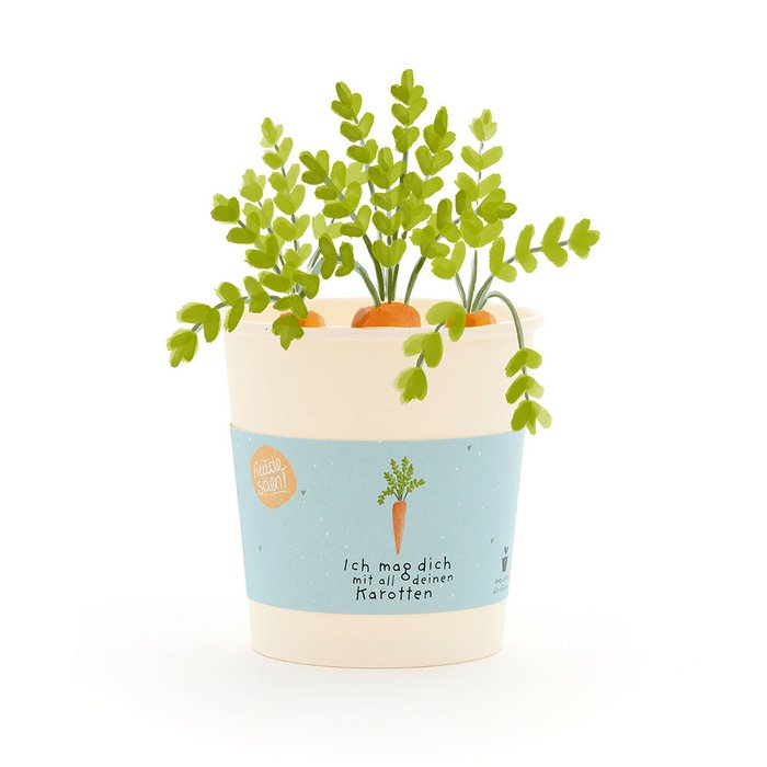 Blumenbecher - Ich mag dich mit all deinen Karotten