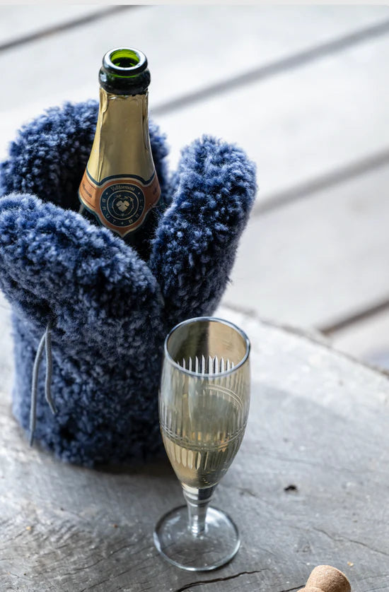 Curly Flaschenkühler // Wein, Champagner, Wasser -Blue-