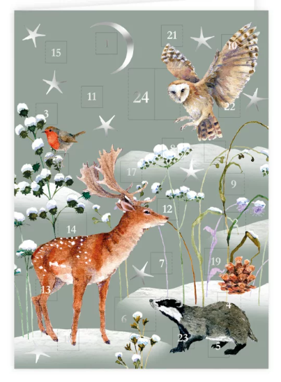 ADVENTSKALENDER KARTE Waldtiere