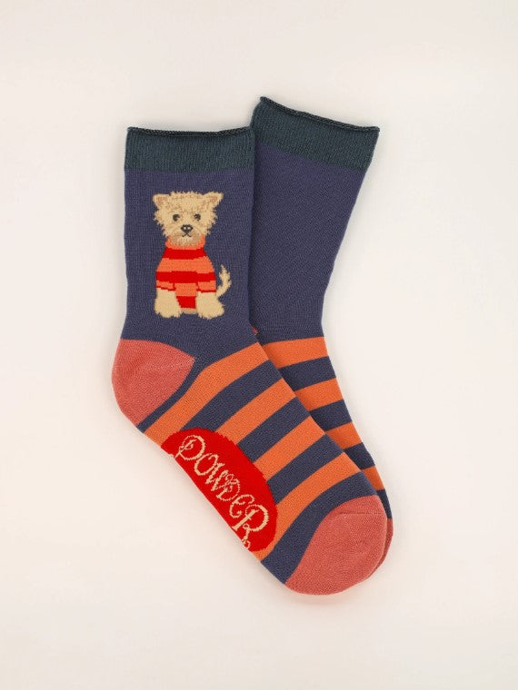 Fairy Socks Westie blue