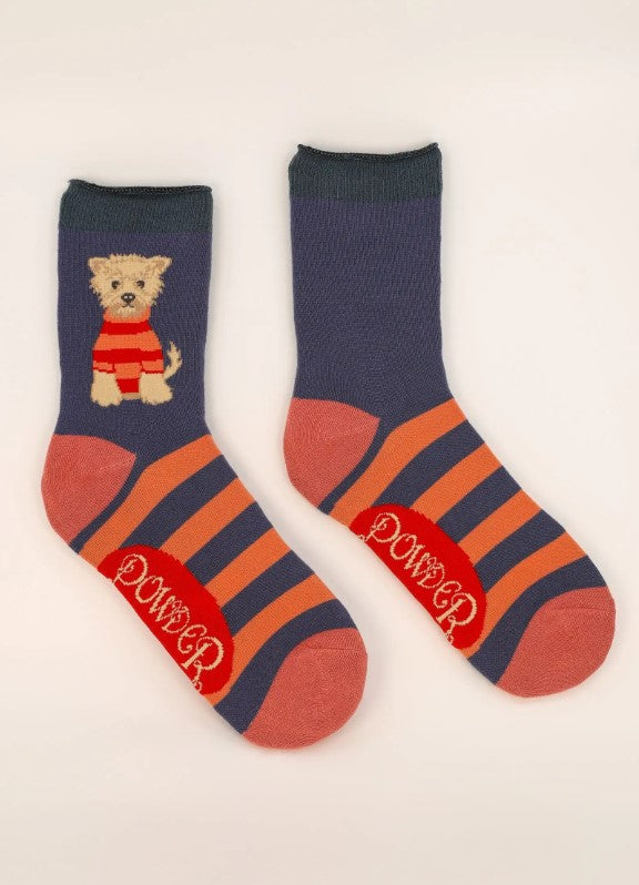 Fairy Socks Westie blue