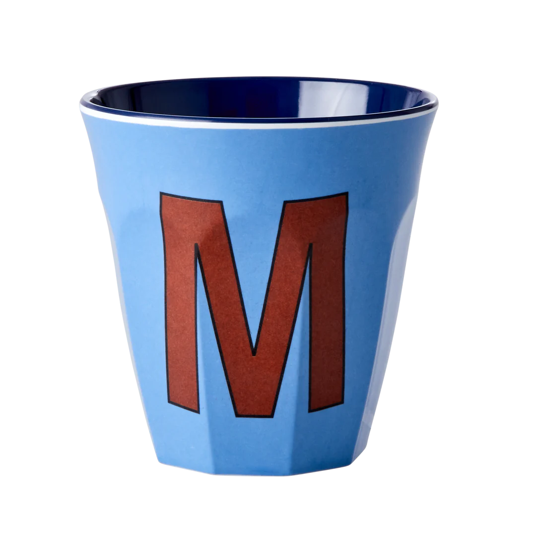 Happy Letter Mug -blau/grün-