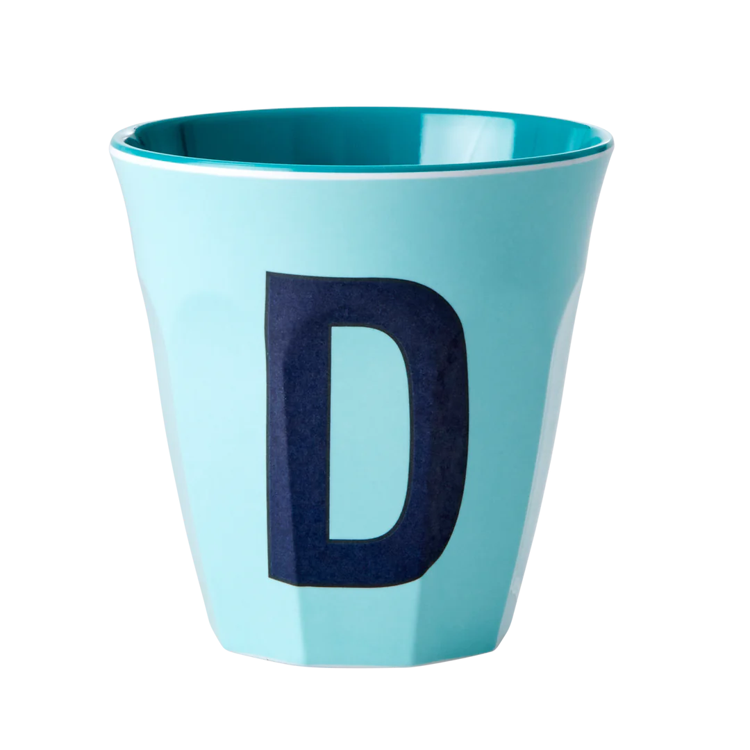 Happy Letter Mug -blau/grün-