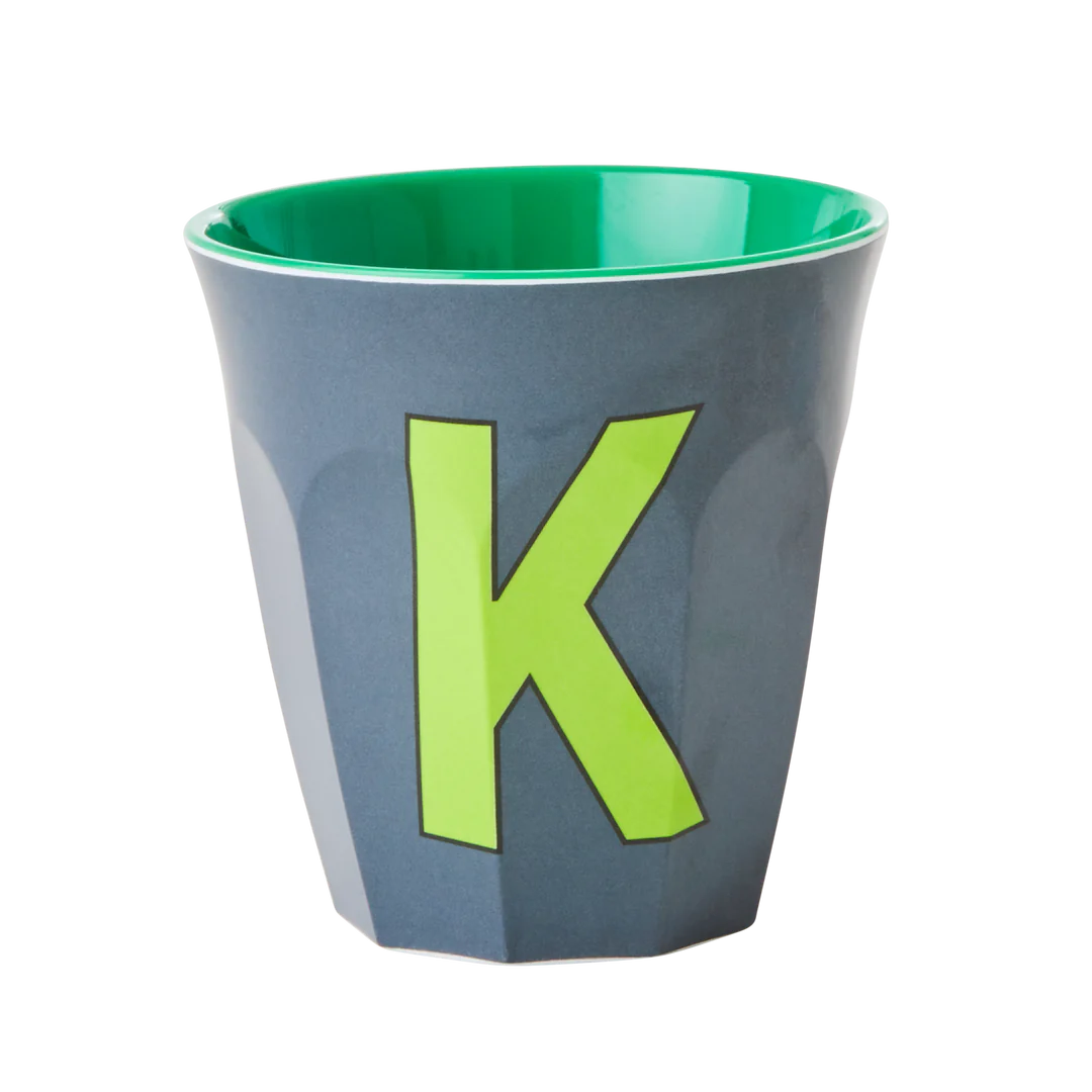 Happy Letter Mug -blau/grün-