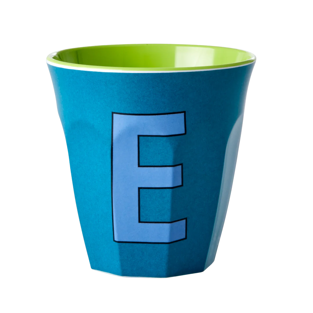 Happy Letter Mug -blau/grün-