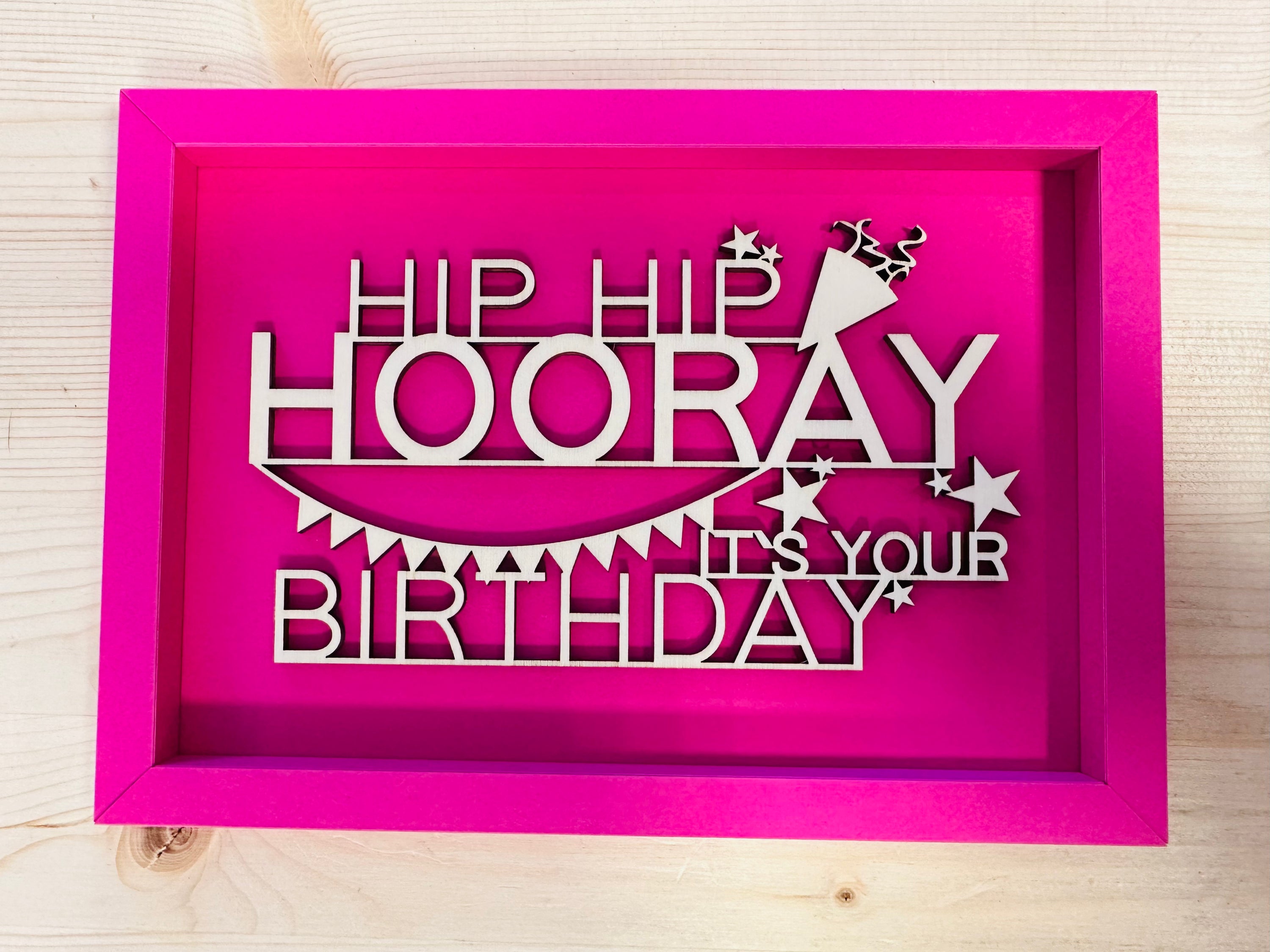 Woody Words -Hip Hip Hooray- groß