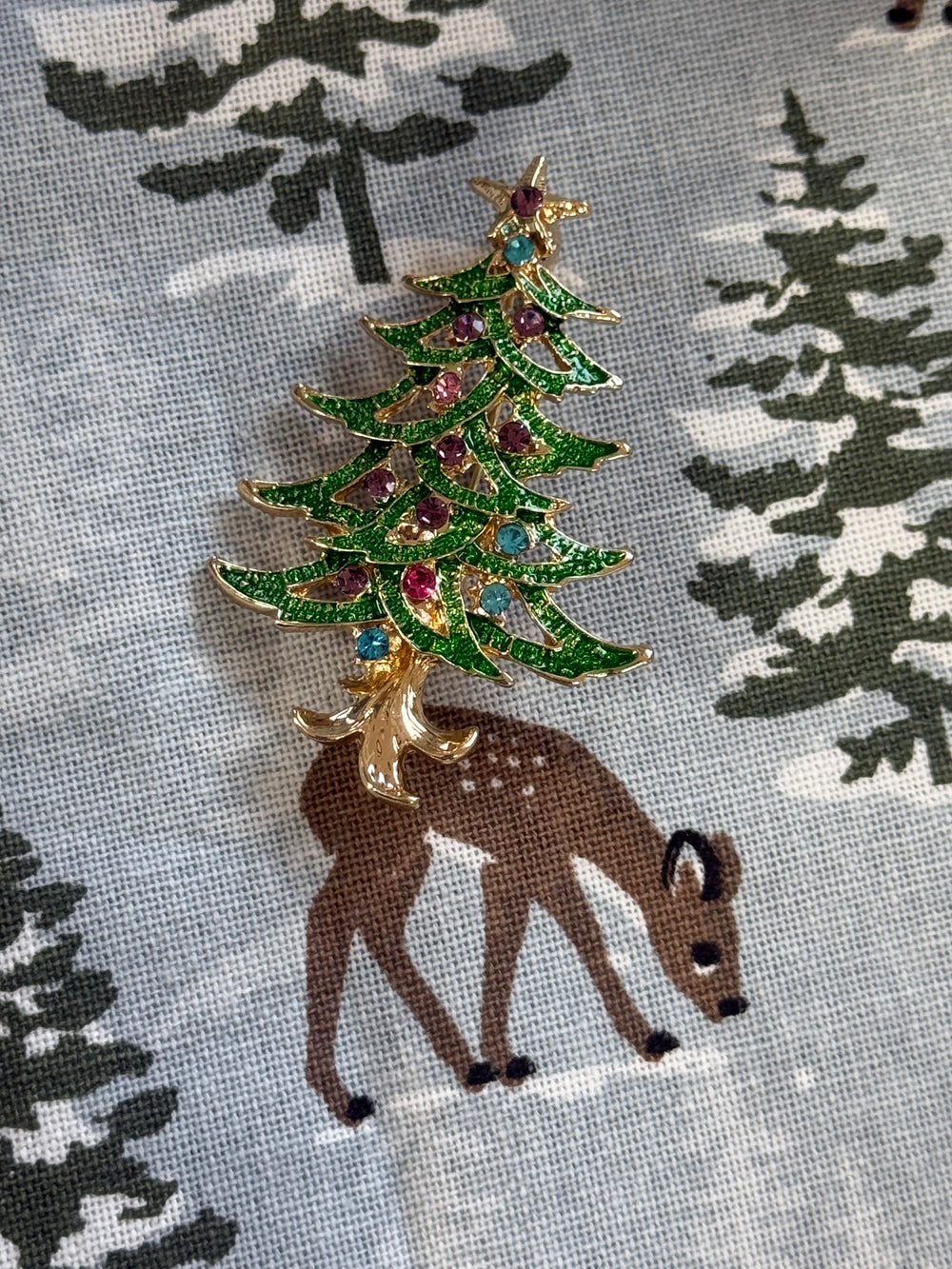 Brosche Weihnachtsbaum 6cm