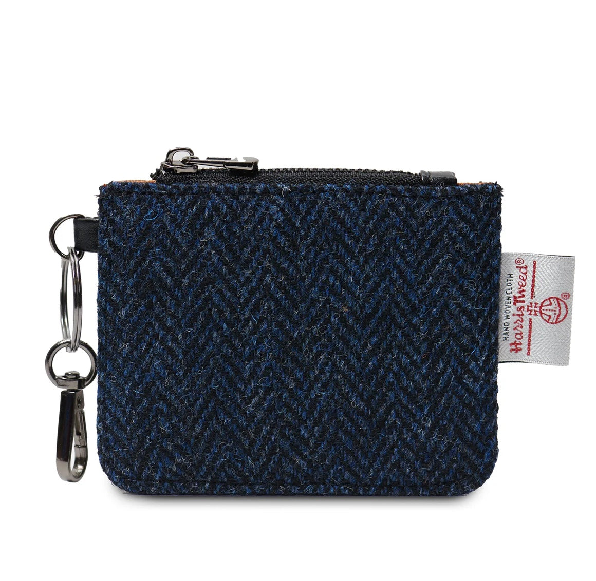 Tweed Schlüsselmäppchen -Navy Herringbone-