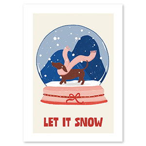 Postkarte Let it snow