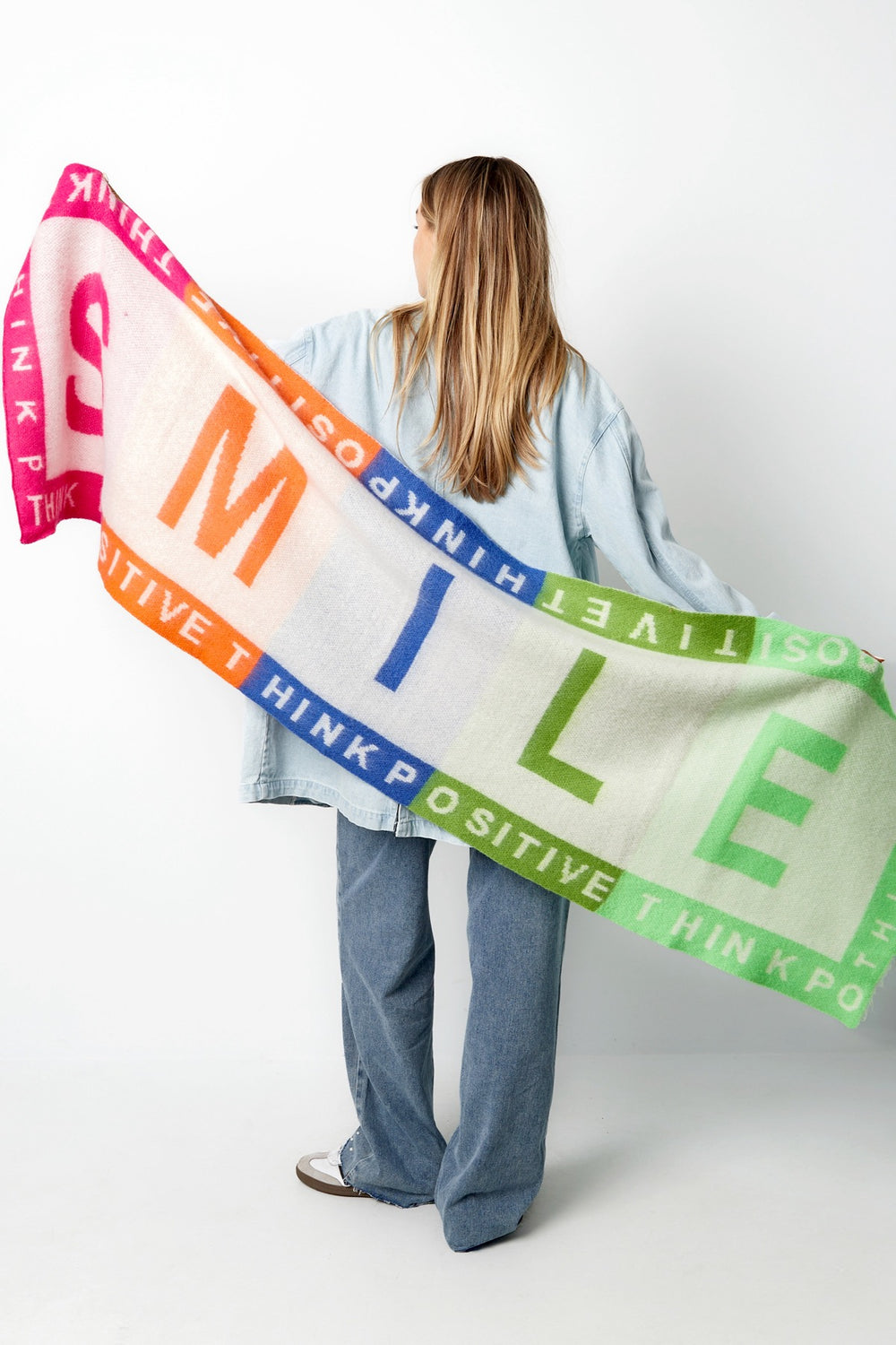 Schal Think positive // Smile Creme