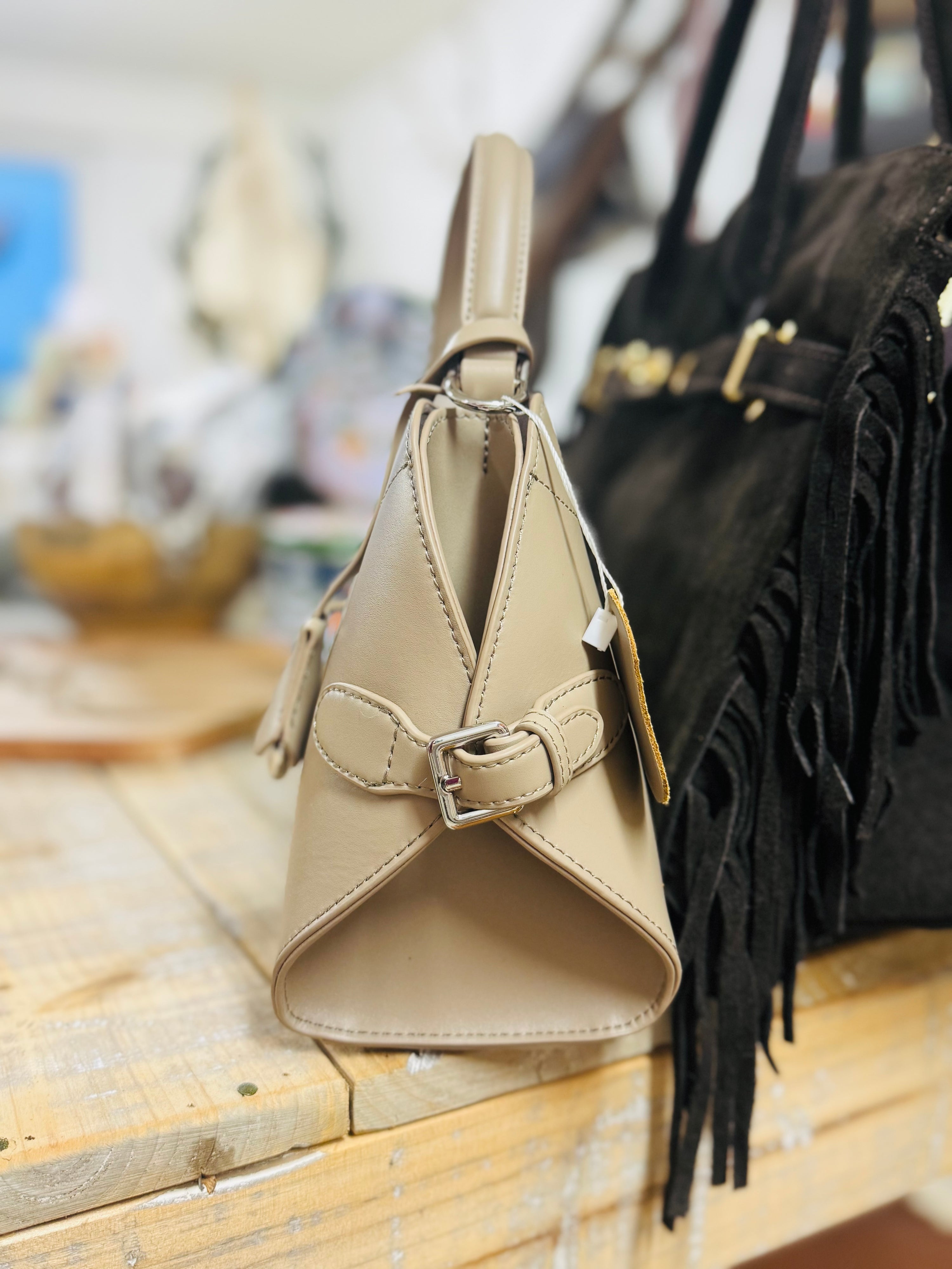 Leder Countrylife Bag -Taupe-