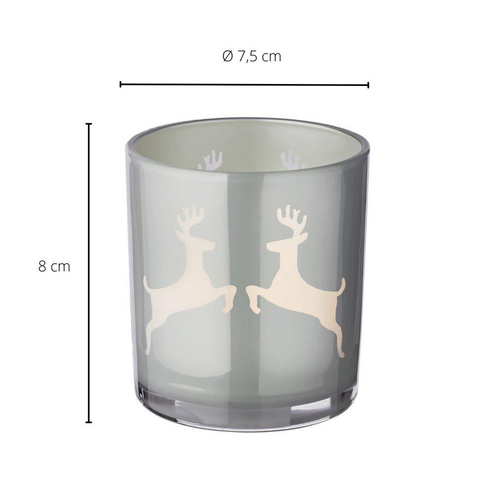 Windlicht Loki Hirsche 8cm