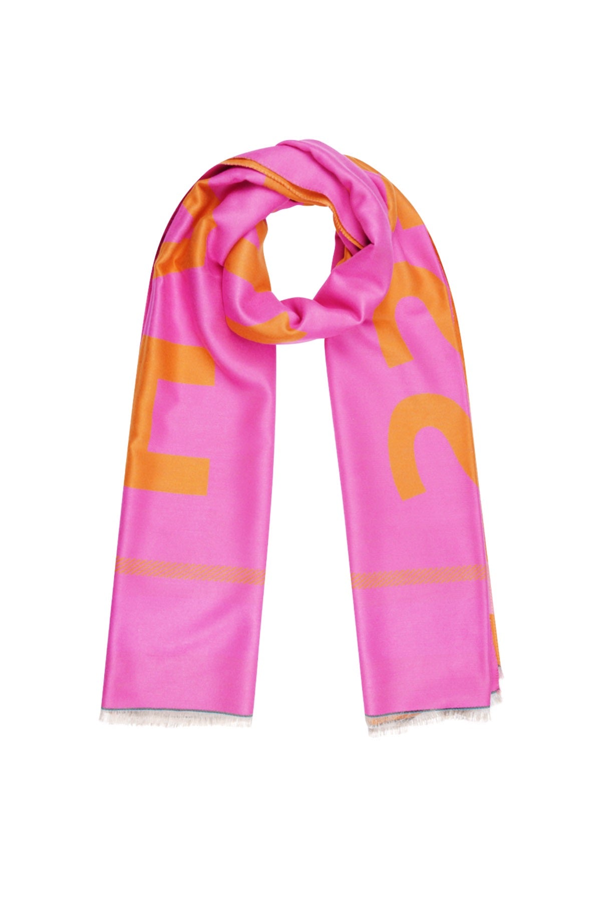 HAPPINESS Schal -Orange/Pink-