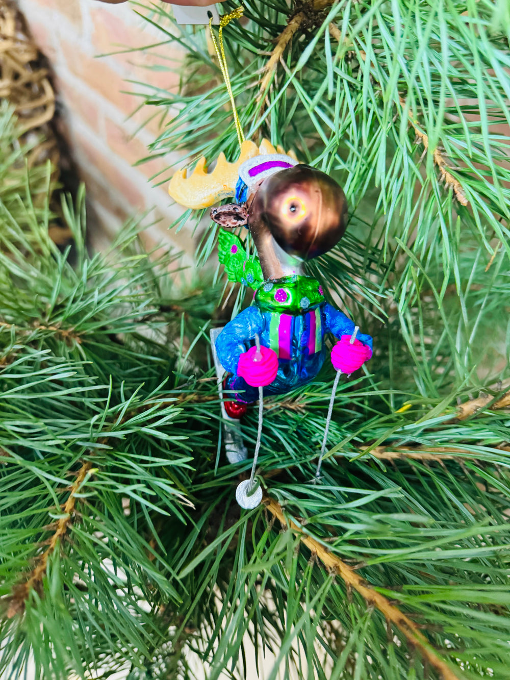 Baumanhänger Skifahrer Hirsch