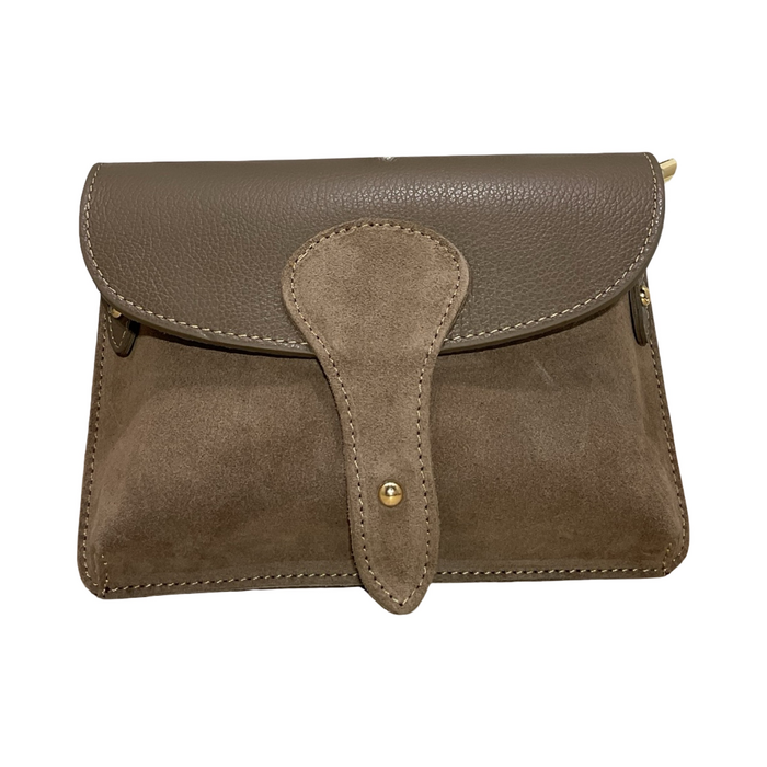 Leder Fieldsport Crossbody Bag -Taupe-