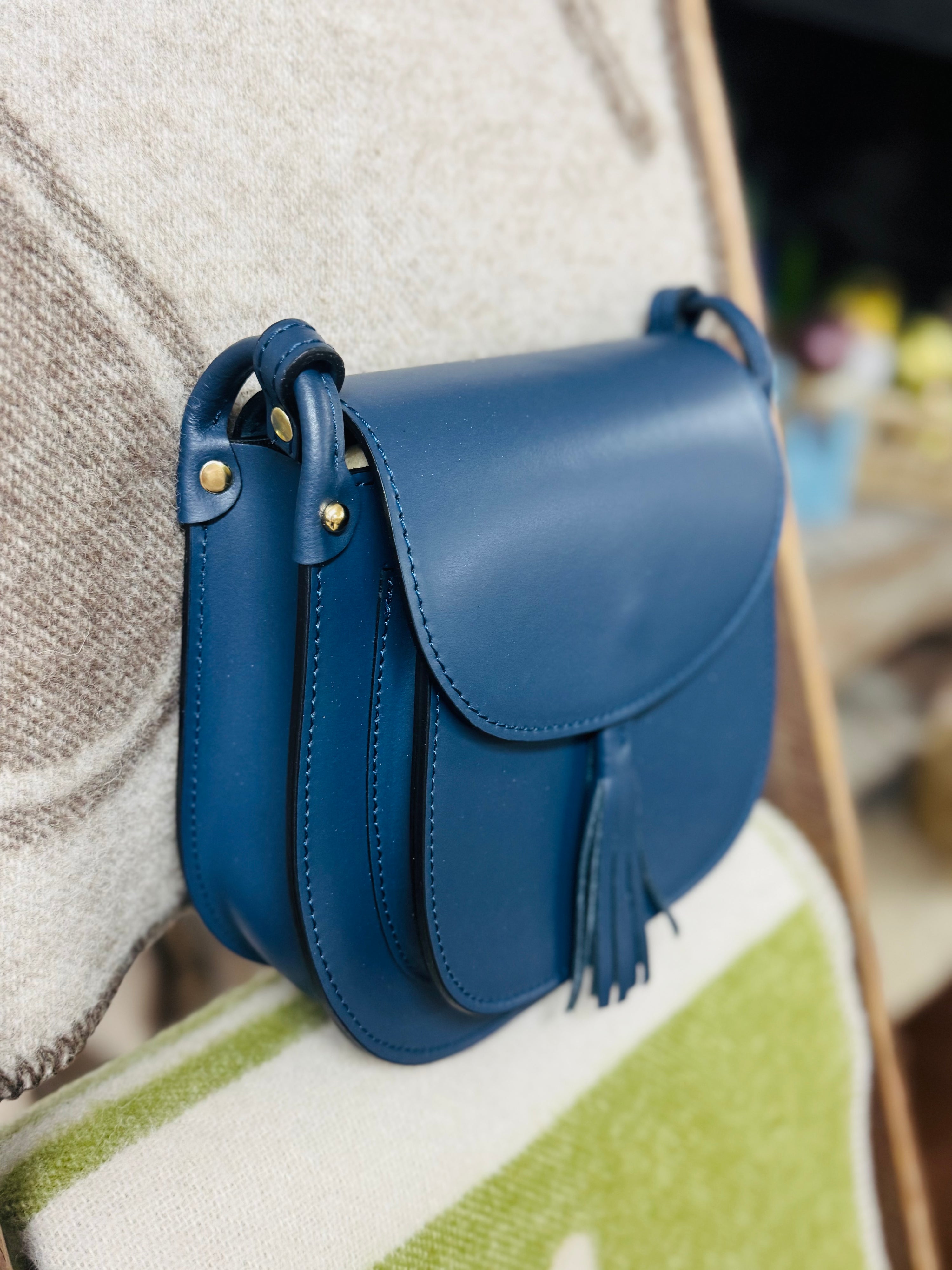 Leder Countrylife Bag -Marine-